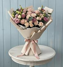 Букет цветов из:  Розы и Лизиантусы #REPLACE_PRED# Глазынино