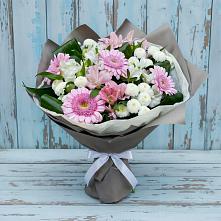 Букет цветов из:  Герберы, Альстромерии и Хризантемы #REPLACE_PRED# Глазынино
