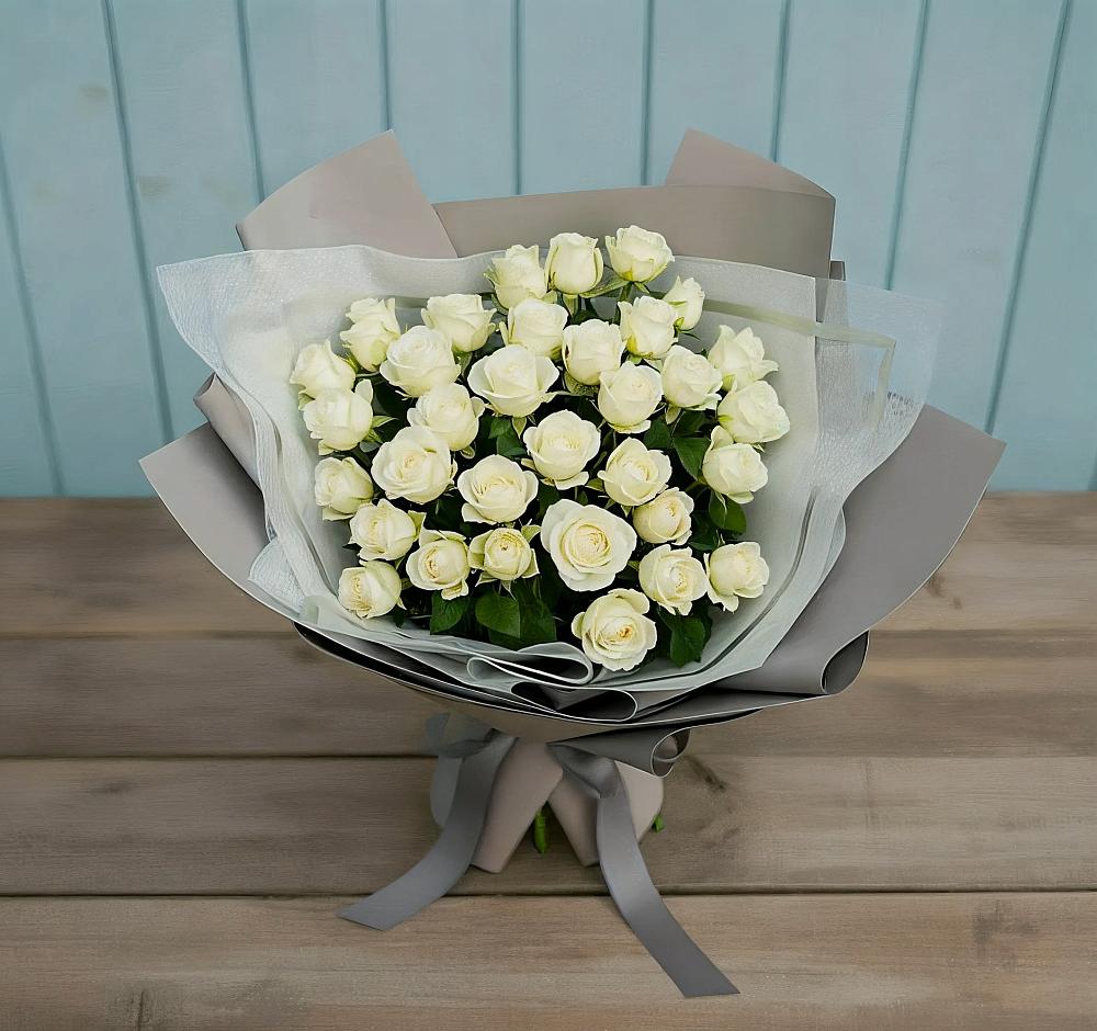Букет Белоснежная нежность в Глазынино