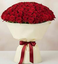 Букет 101 Красная роза Милано в Глазынино