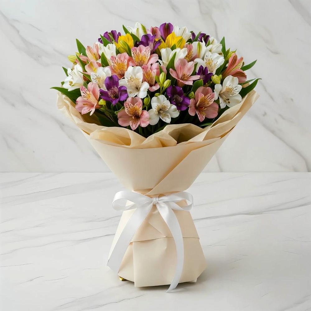 Букет цветов из: Альстромерии в Глазынино