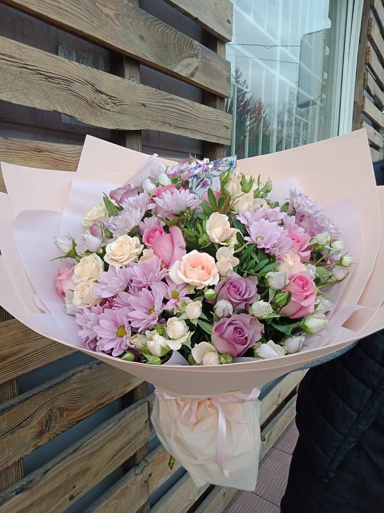 Букет цветов из: Розы и Хризантемы в Глазынино