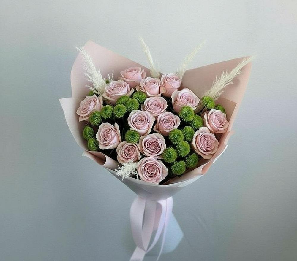 Букет цветов из: Розы и Хризантемы в Глазынино