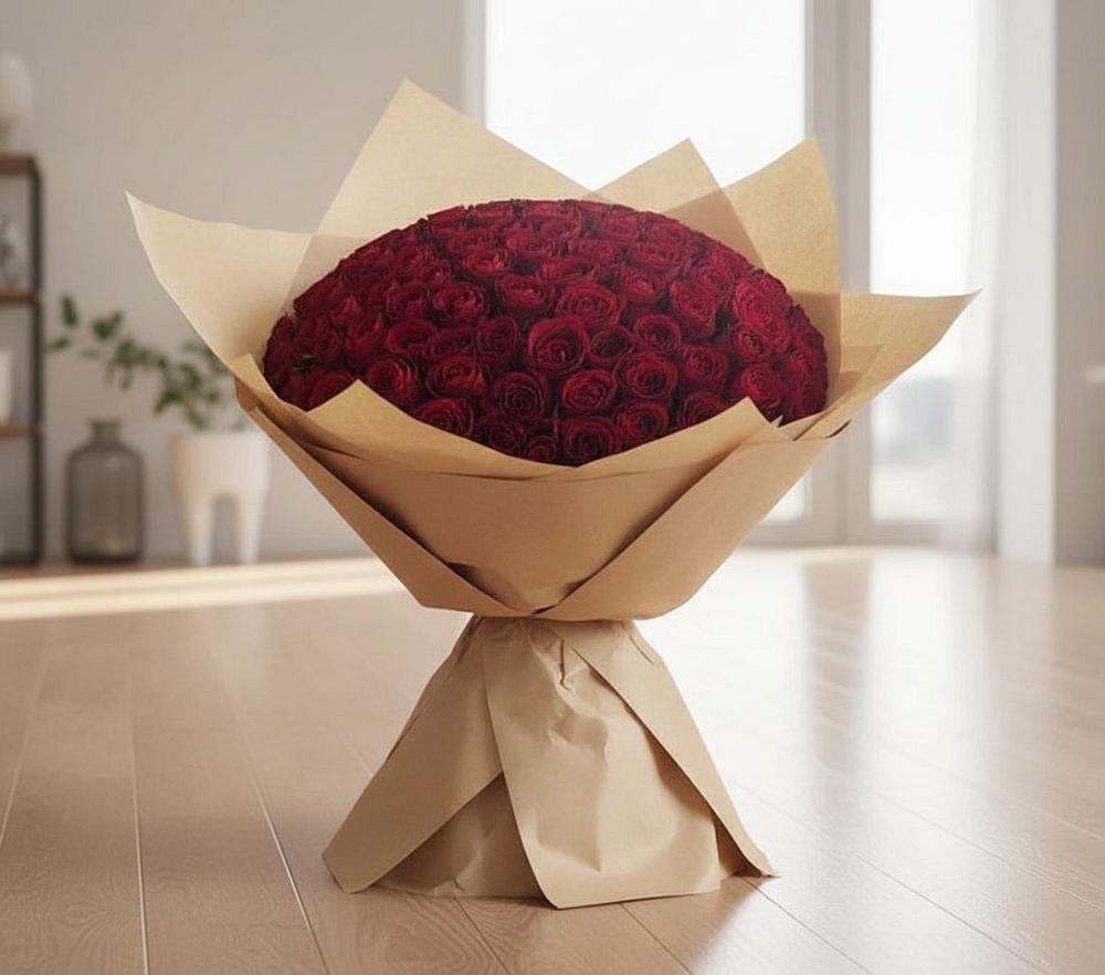 Букет 101 Красная роза в Глазынино