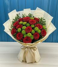 Букет цветов из:  Розы и Хризантемы в Глазынино