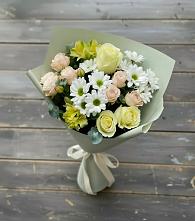Букет цветов из:  Альстромерии, Розы и Хризантемы в Глазынино