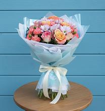 Букет цветов из:  Хризантемы и Розы в Глазынино